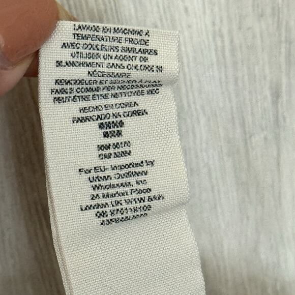 Free People Blouse Size Medium Varsity Lace Peplum Top Boho Chic Romantic Brown - Picture 9 of 14